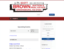 Tablet Screenshot of brownauction.net